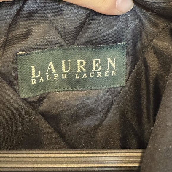 Lauren Ralph Lauren Black Car Coat 54R Men's Lining Mid-Length EUC Raincoat - Picture 2 of 7